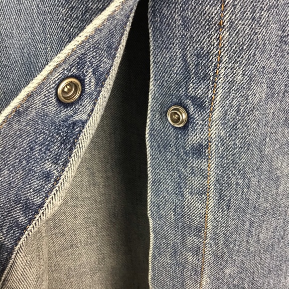 LEVI'S Light Wash Denim Midi Button Down Skirt 12 - Picture 9 of 9